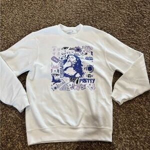 Olivia Rodrigo White Graphic Crewneck Sweater